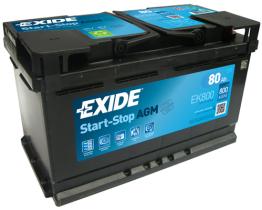 Exide AGM800 - BATERIA AGM 80 AH.(20H.)315X175X190